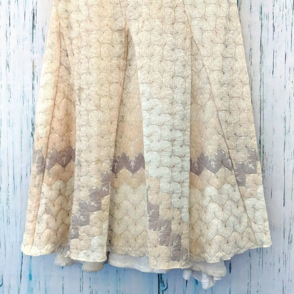 3/$20 Free People Geometric Knit Skater Dress - Picture 2 of 6